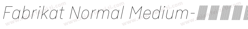 Fabrikat Normal Medium字体转换